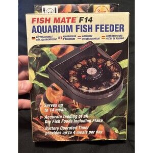 Fish Mate F14 Slow Feed Aquarium Fish Auto Feeder - Feeds up to 14 Meals